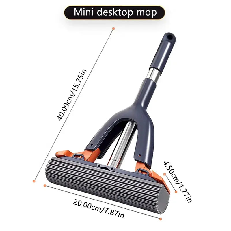 Mini Mop Self Squeeze Mop Powerful Folding Household Clean Tools No Hand Wash Strong Absorbent Mop for Bathroom Kitchen Desktop from PriceLows™