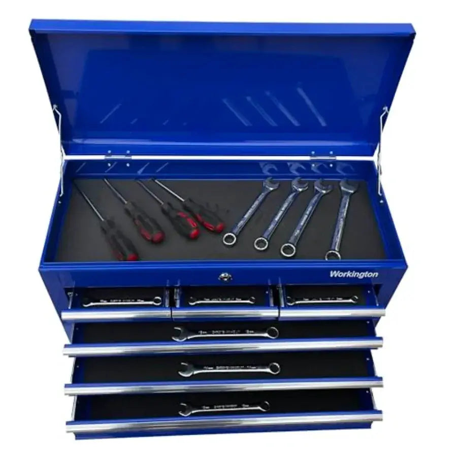 Portable Metal Tool Chest with 6 Drawers 24" 6-Drawer Tool Chest Cabinet with Ball Bearing Drawer Slides Steel Tool Storage Box from PriceLows™
