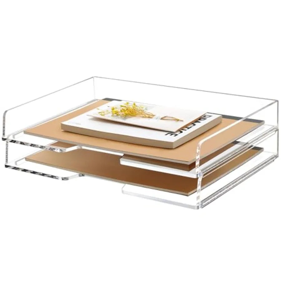Stackable Letter Tray | Material: Acrylic | Color: Clear | 2-Pack