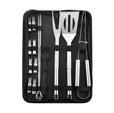 Barbecue Tool Set | Stainless Steel | 9-12 Piece Set | Cloth Bag Included