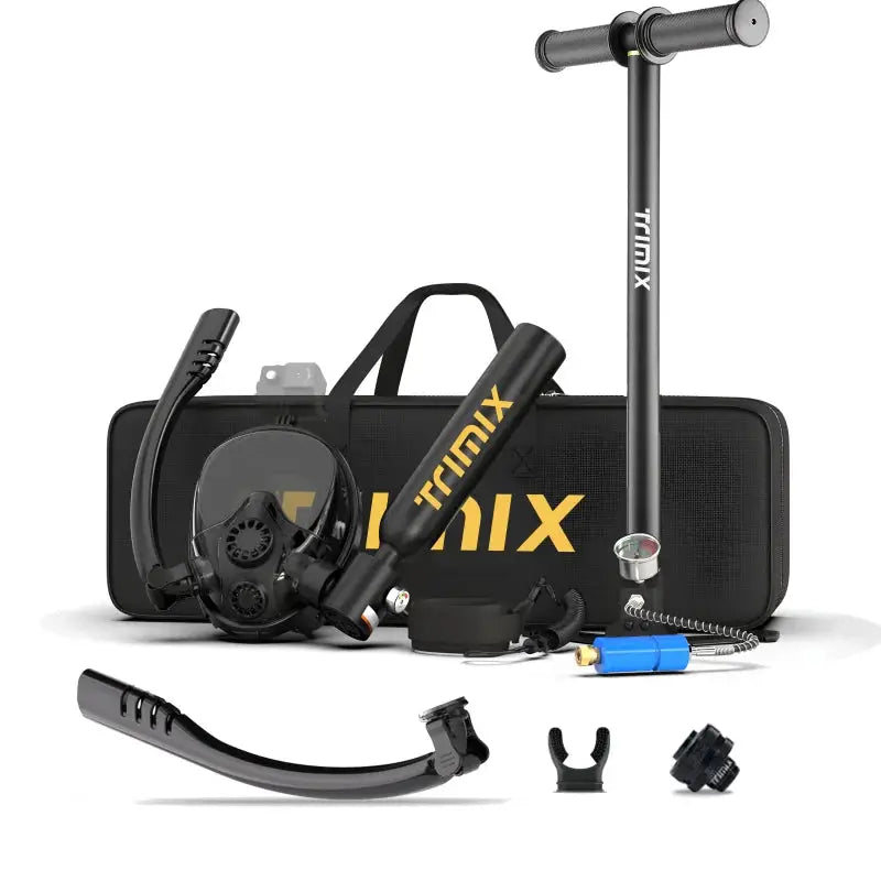 TRIMIX 0.5L Mini Scuba Lung Diving Tank With Snorkeling mask And 4-Level High-Pressure Hand Pump 10 Minutes Breathe from PriceLows™