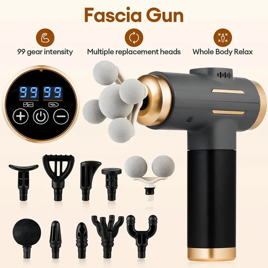 Massage Gun | 11-In-1 Electric Massager | 99 Levels | Whole Body Massager