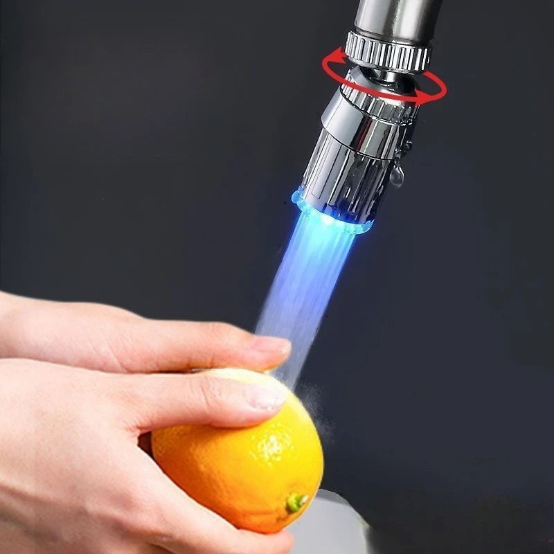 LED Faucet Extender | LED Temperature Sensor | 3-Color Light-Up | Universal Fit
