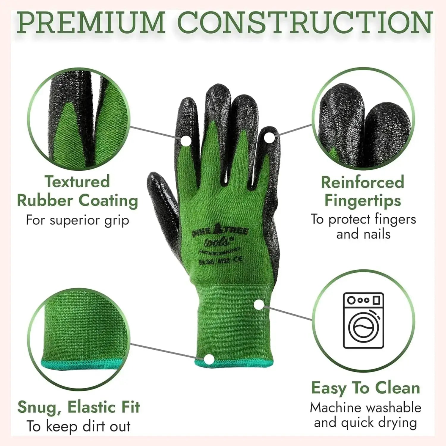 Bamboo Gardening Gloves – Rubber Coated, Touchscreen Friendly, Breathable & Lightweight from PriceLows™