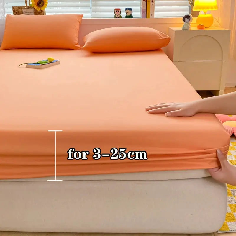 Fitted Bed Sheet | Soft Cotton | Solid Color | Twin Full Queen King