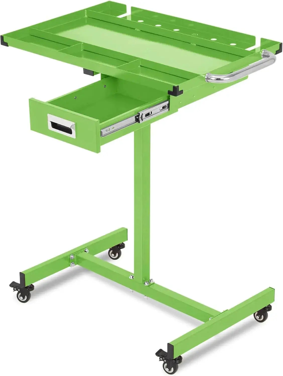 Mobile Work Table with Adjustable Height – 300Lbs Capacity Mechanic Rolling Tool Cart with Brakes for Garage Car Repair Shop from PriceLows™