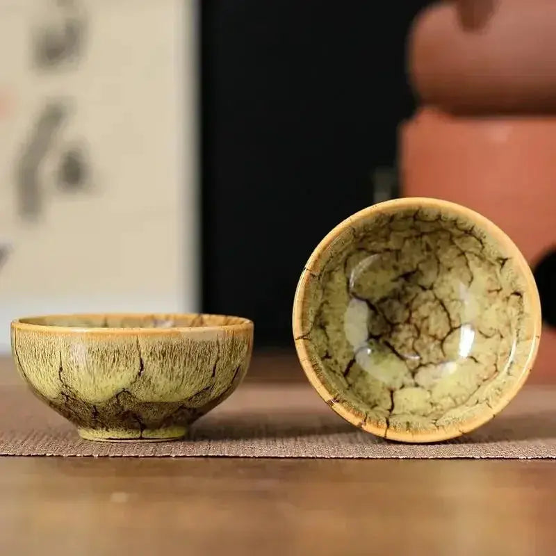 1pc Multicolor Kiln Fambe Porcelain Tea Cup Large Kung Fu Temmoku Glaze Ceramics Japanese Master Teacup Retro Single Tea Cups from PriceLows™