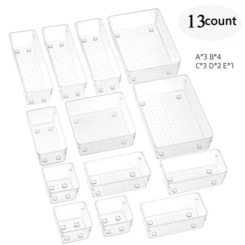 28 PCS Clear Drawer Organizers Set 4-Size Versatile Bathroom and Vanity Drawer Organizer Trays Storage Bins for Bedroom Kitchen from PriceLows™
