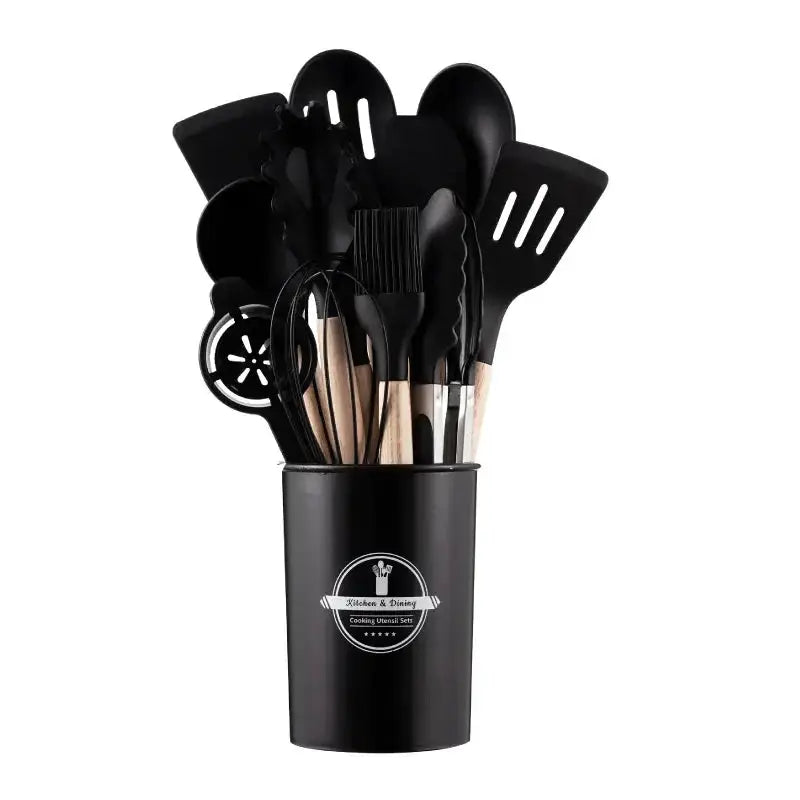 14pcs silicone utensil set with plastic holder from PriceLows™
