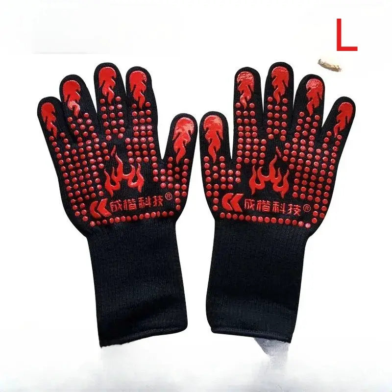 Oven Gloves | 500C Heat Resistant Silicone | Non Slip Mitts | One Size