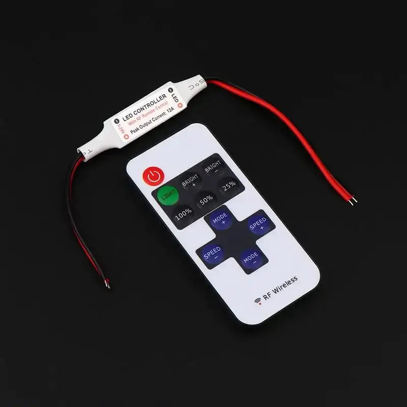 1/3/5Pcs 5-24V Led Dimmer Controller RF 11-Key Monochrome Montroller Wireless Remote Control For LED Strip Light from PriceLows™