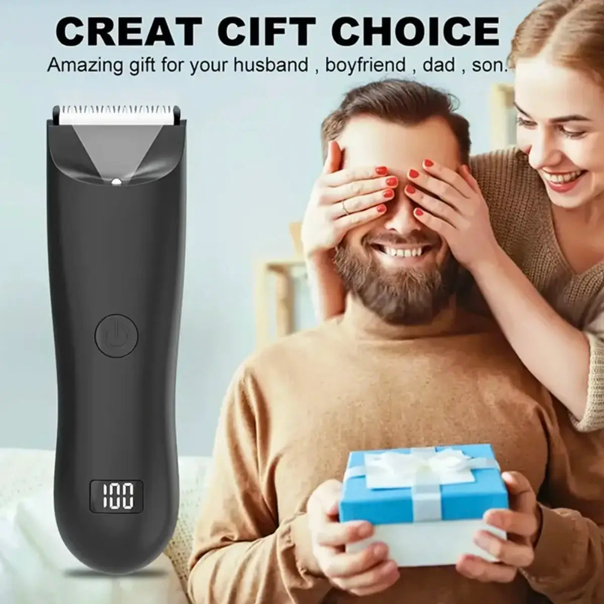 Beard Trimmer | LED Display | USB Type-C Rechargeable | 3-4 Attachments