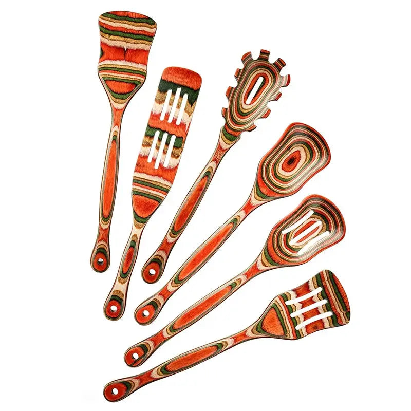 Kitchen Pakkawood Wooden Spoons For Cooking Nonstick Pakkawood Serving Utensils Set Salad Servers Set Cooking Utensils Set from PriceLows™