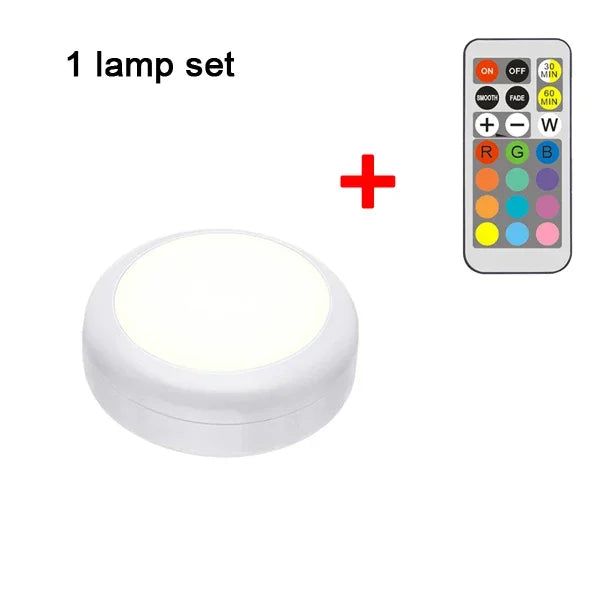 LED Night Light | AAA Battery Powered | Dimmable Multicolor | Adhesive Sticker