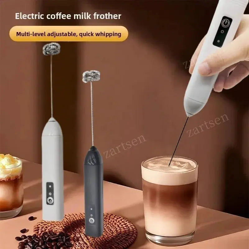 Wireless Milk Frother | Type C Rechargeable | 7000 RPM | Stainless Steel Body