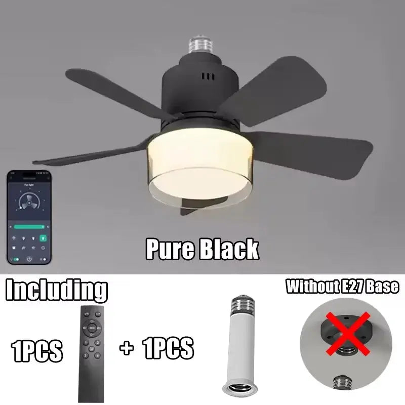 Ceiling Fan With Light | App And Remote Control | 4 Speed Dimmable LED