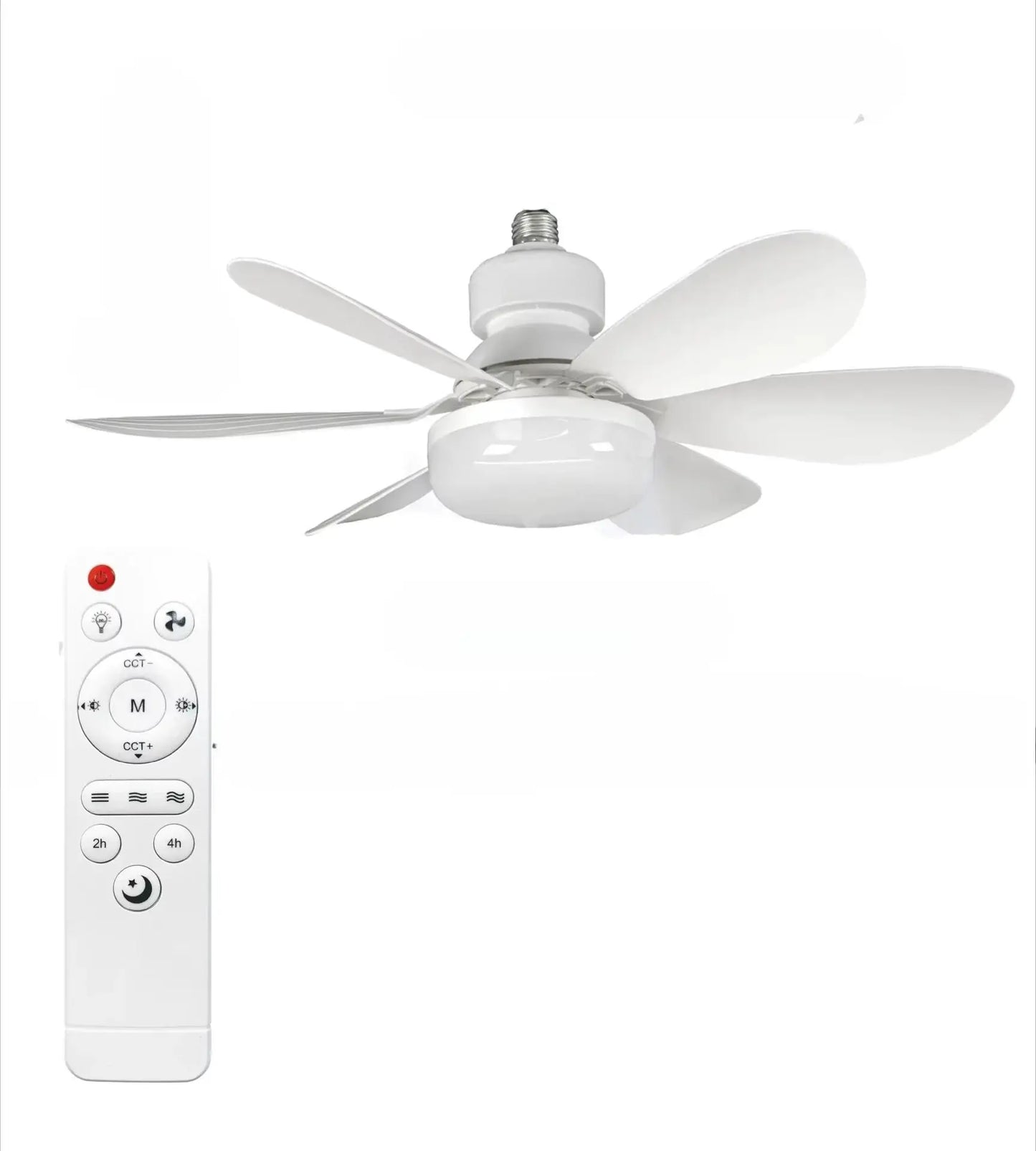 Ceiling Fan With Light | Remote Control Included | E27 Socket | Small Room