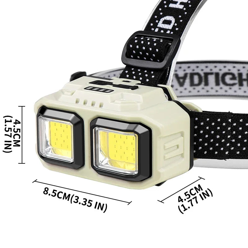 Powerful Induction COB LED Headlamp USB Rechargeable Head Flashlight Work Light Outdoors Camping Search Light Fishing Head Torch from PriceLows™