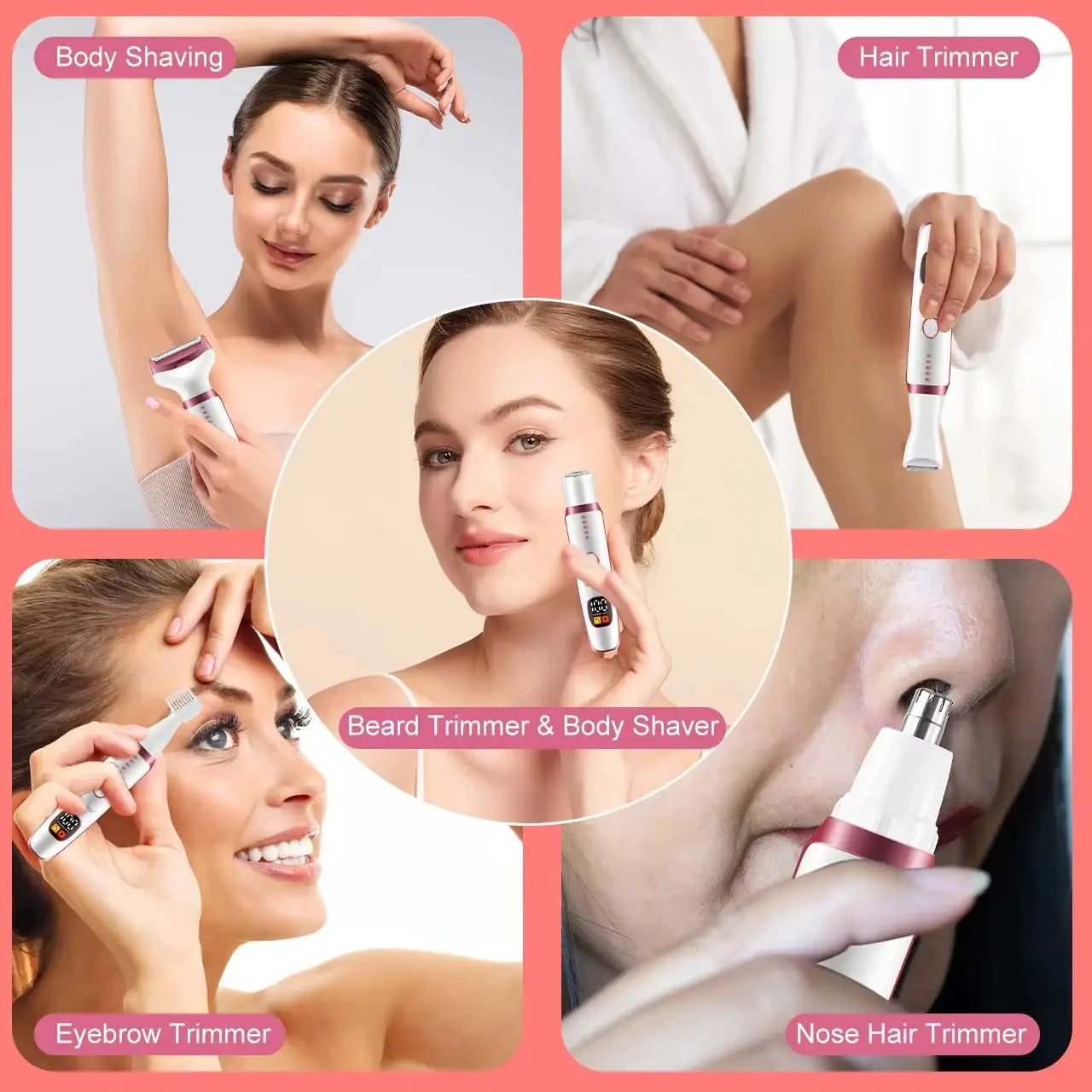 SoftAura Cordless Electric Shaver For Women Painless Body Hair Removal