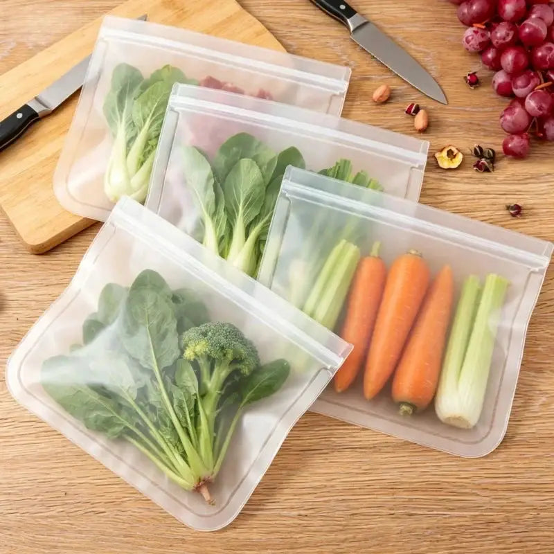 Reusable Food Storage Bags | Leakproof Zip Shut | Stand Up Design | CF296