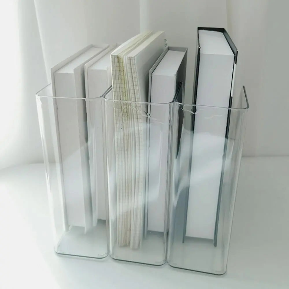 File Folder Holder | Transparent PET | Vertical File Organizer | 22.2 X 22.2 X 8 CM