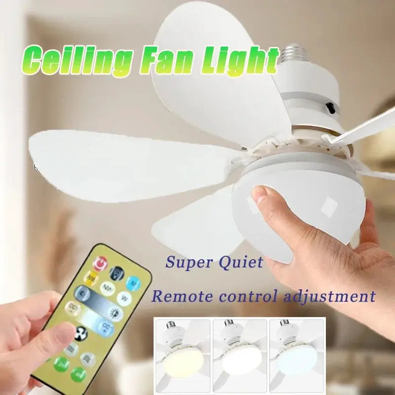 LED Socket Ceiling Fan | Remote Included | E27 Socket | Small Room