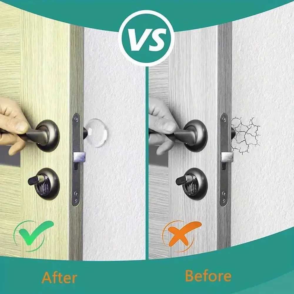 Clear Rubber Door Stopper | Wall Protector | Self Adhesive | Door Handle Bumper