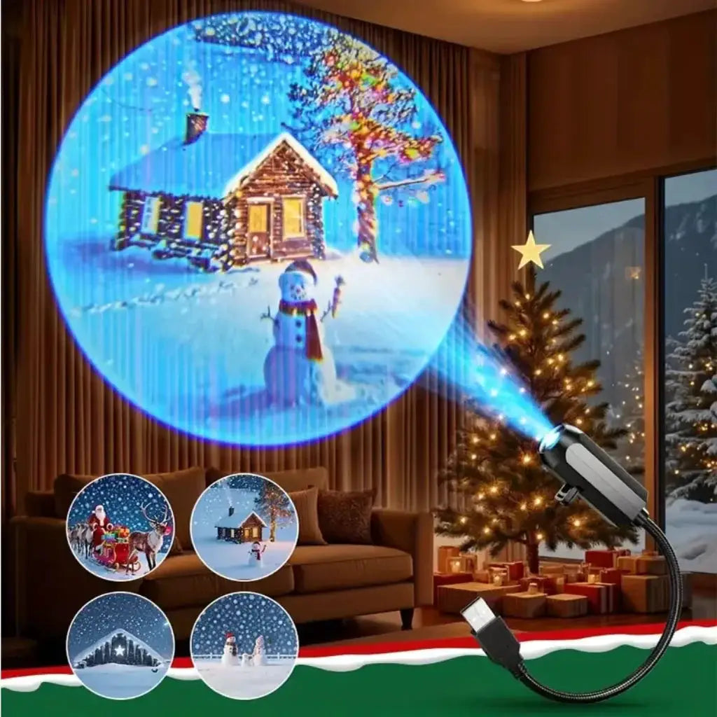 LED Projector Night Light | Adjustable Patterns | USB Powered | 4 6 10 Pack