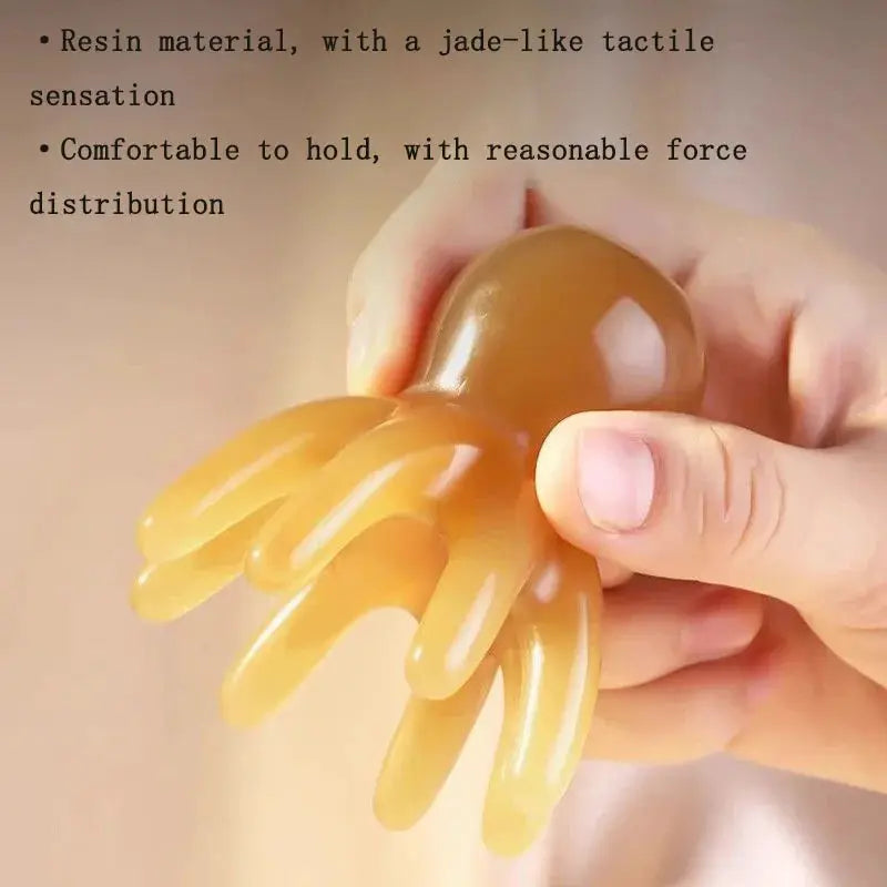 Resin Octopus Massage Comb | Meridian Scraping | Acupuncture Tool