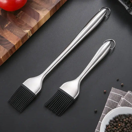 Silicone Basting Brush | Stainless Steel Handle | Heat Resistant 230C | 2 Pack