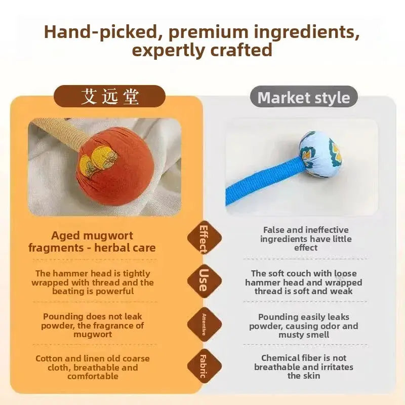 Moxibustion Massage Hammer | Hand Held Tool | Moring Therapy | Manual Tapping