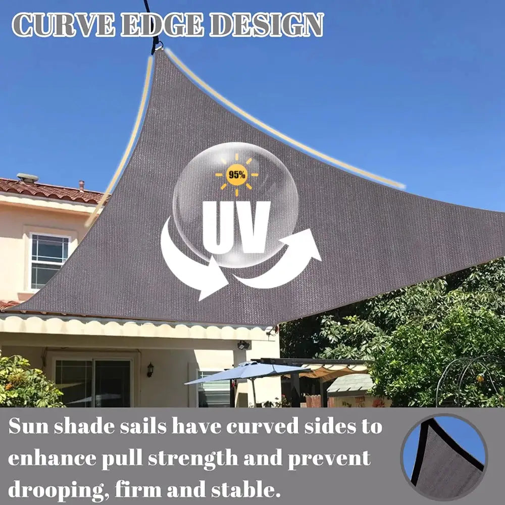 Rectangle Sun Shade Sail | Waterproof Oxford Canopy | UV Blocking Outdoor Shelter