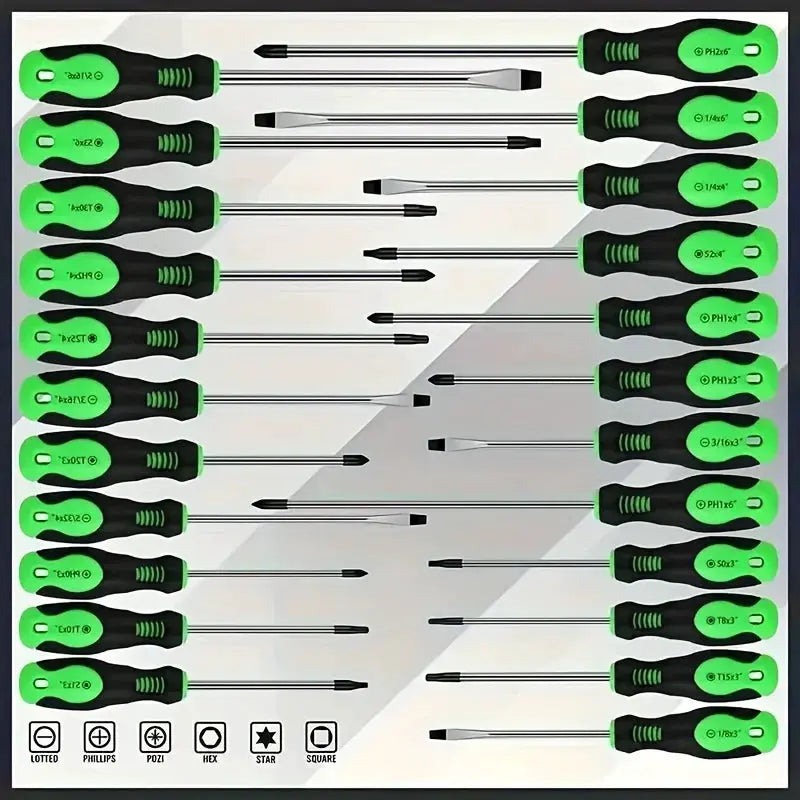 21-PCS Magnetic Screwdriver Tool Set with Shockproof Case, Professional Multi-Bit Kit for Car Repair, Home DIY & Electronics from PriceLows™