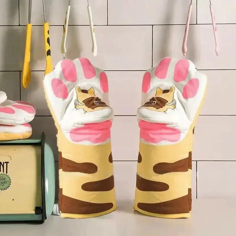 Microwave Oven Gloves | Heat Resistant | Non Slip Cotton Mitt