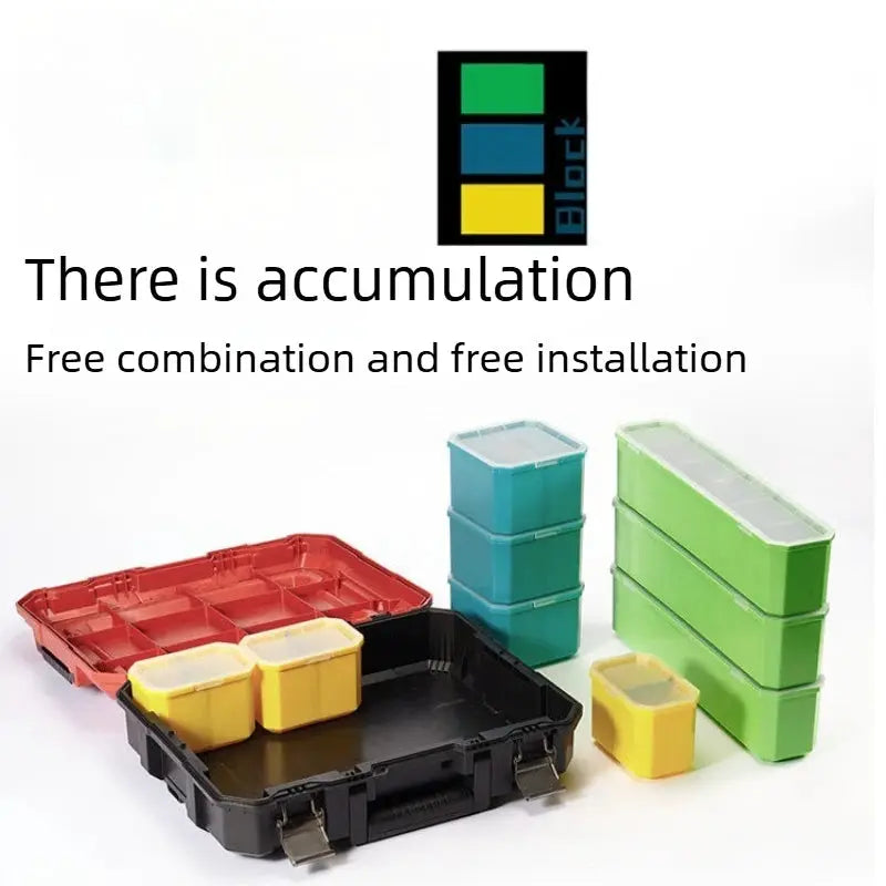 Stackable Multifunctional Tool Box Home Storage Organizer with Removable Compartments from PriceLows™