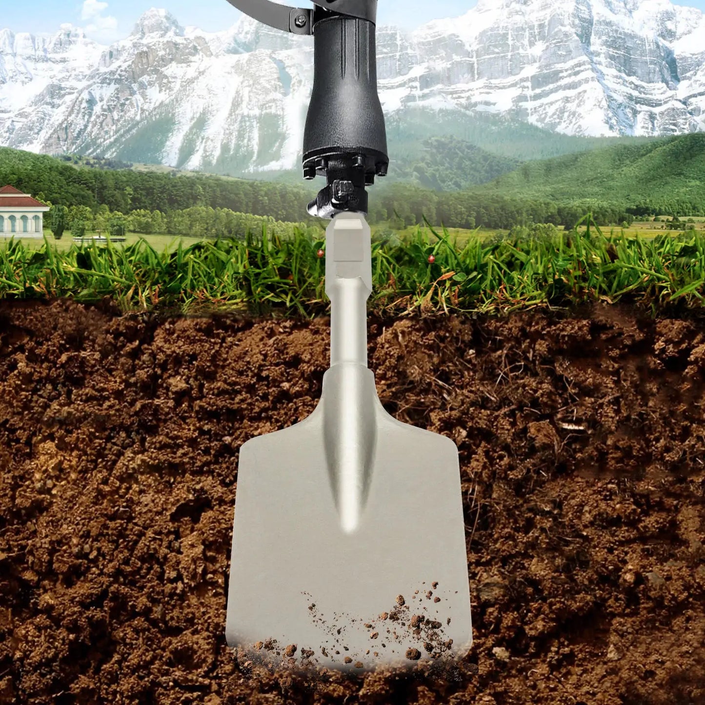 Electric Hammer Shovel | 135X440mm Blade | Hard Chisel | Long Handle