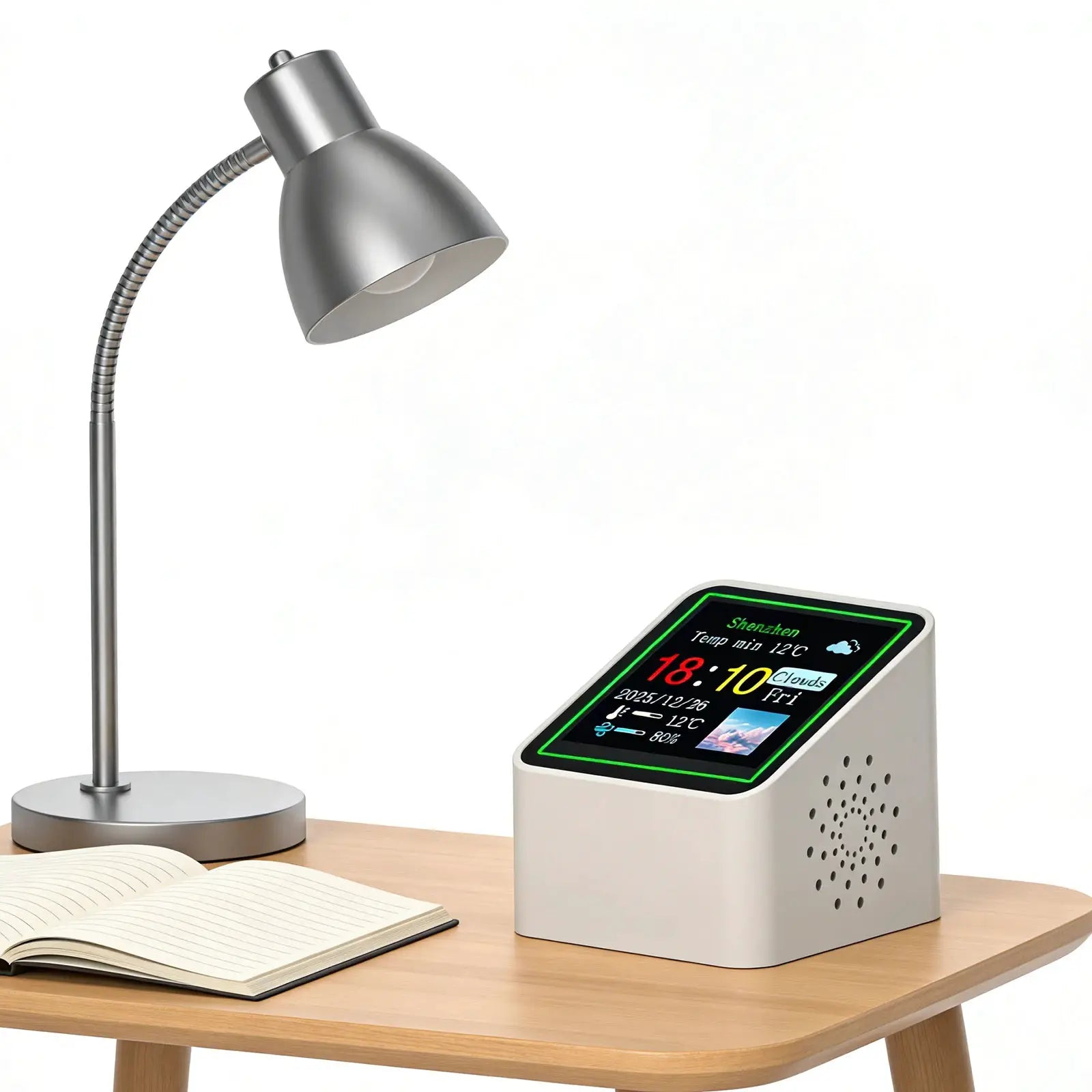Smart WiFi Digital Weather Station with Temperature Humidity Display Date for Kitchen Bathroom Office Bedroom Home from PriceLows™