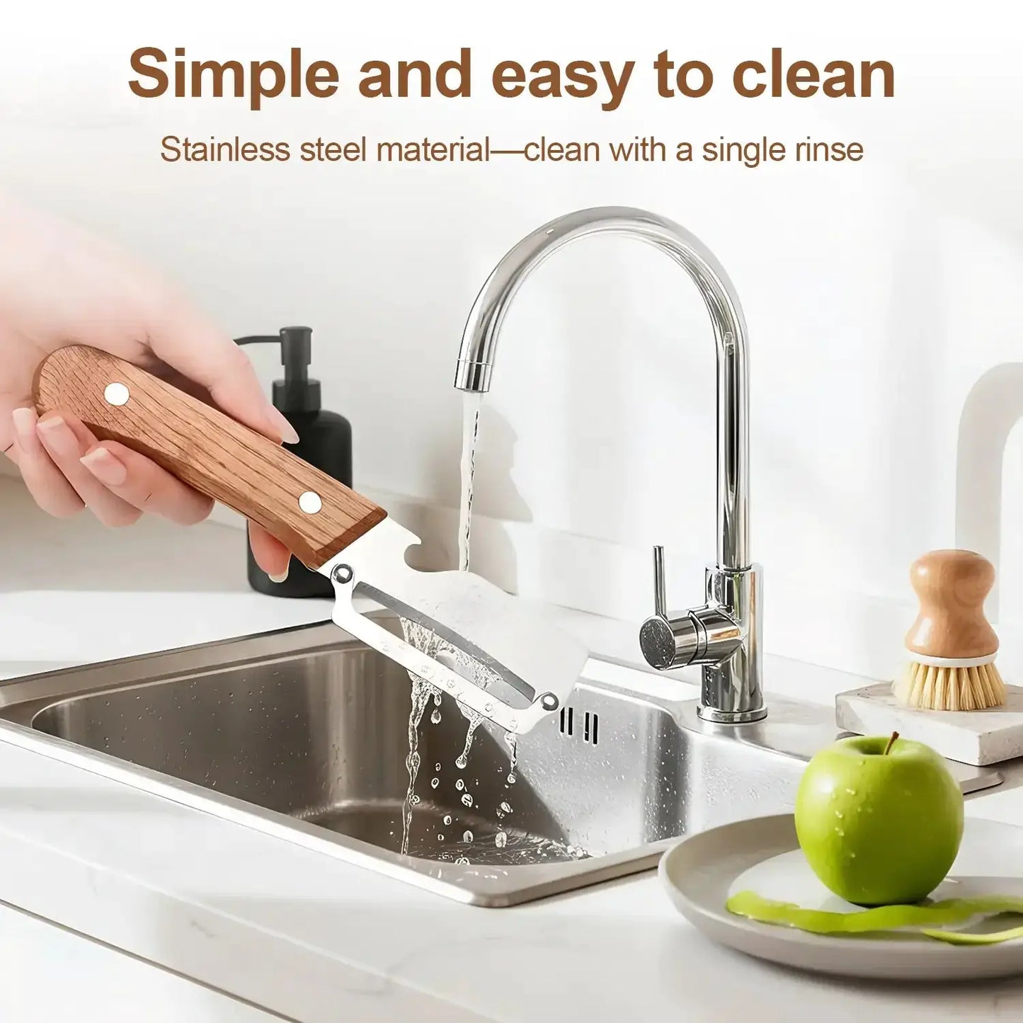 2pcs Multi-Functional Vegetable Peeler for Kitchen,Upgrade 2 in 1multifunctional Vegetable Peeler,Multi Functional Vegetable Fruit Peeling Tools with Bottle Opener and Wooden Handle from PriceLows™