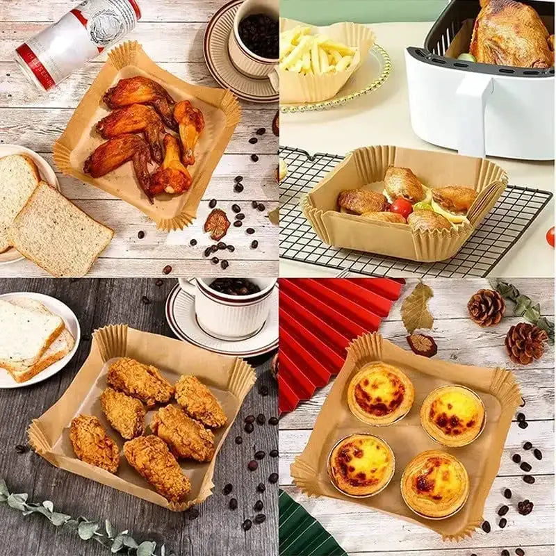 Air Fryer Paper Oven Paper Disposable Send Brush Non-Stick Airfryer Baking Papers Liners Parchment Paper for Baking Microwave from PriceLows™