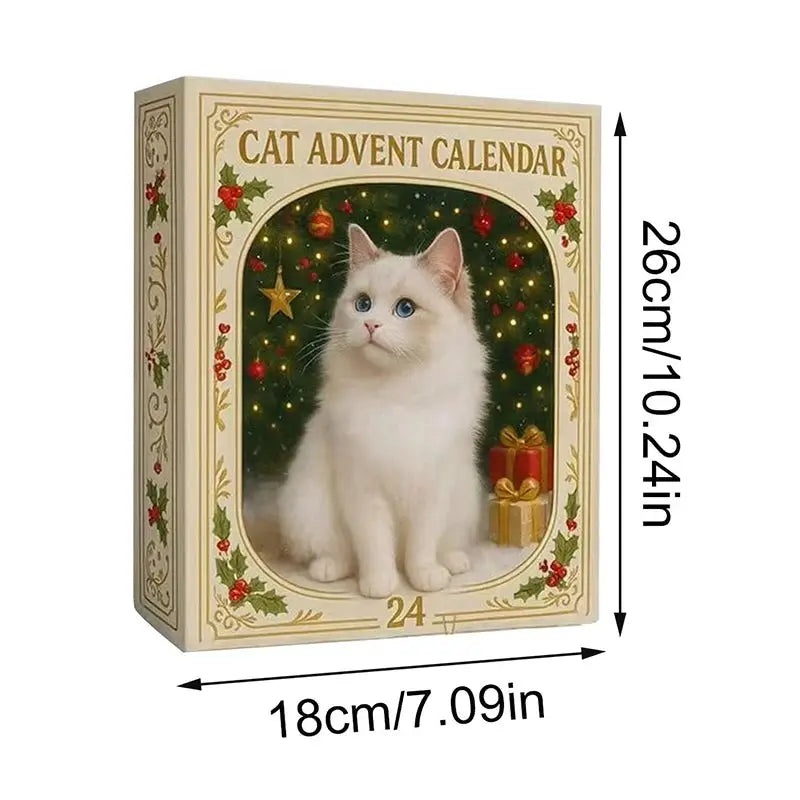 Cat Advent Calendar | 24 Day Countdown | 24 Pcs Acrylic Kit | Christmas Decor