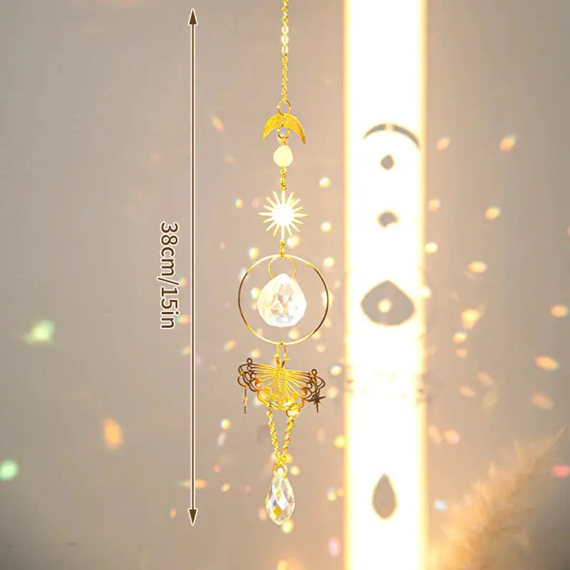 Sun Catcher Crystal Suncatcher Wind Chimes Sunflower Prism Ball Pendant Home Decoration Outdoor Decor and Accessories from PriceLows™