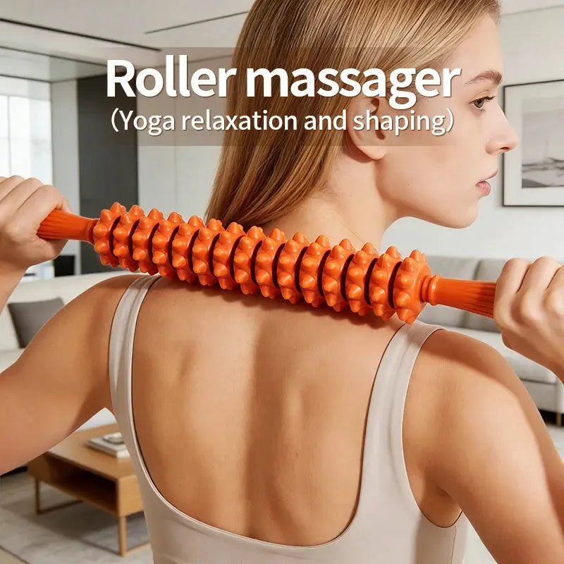 Handheld Rolling Massage Stick | ABS TPR | Back Abdomen Relief