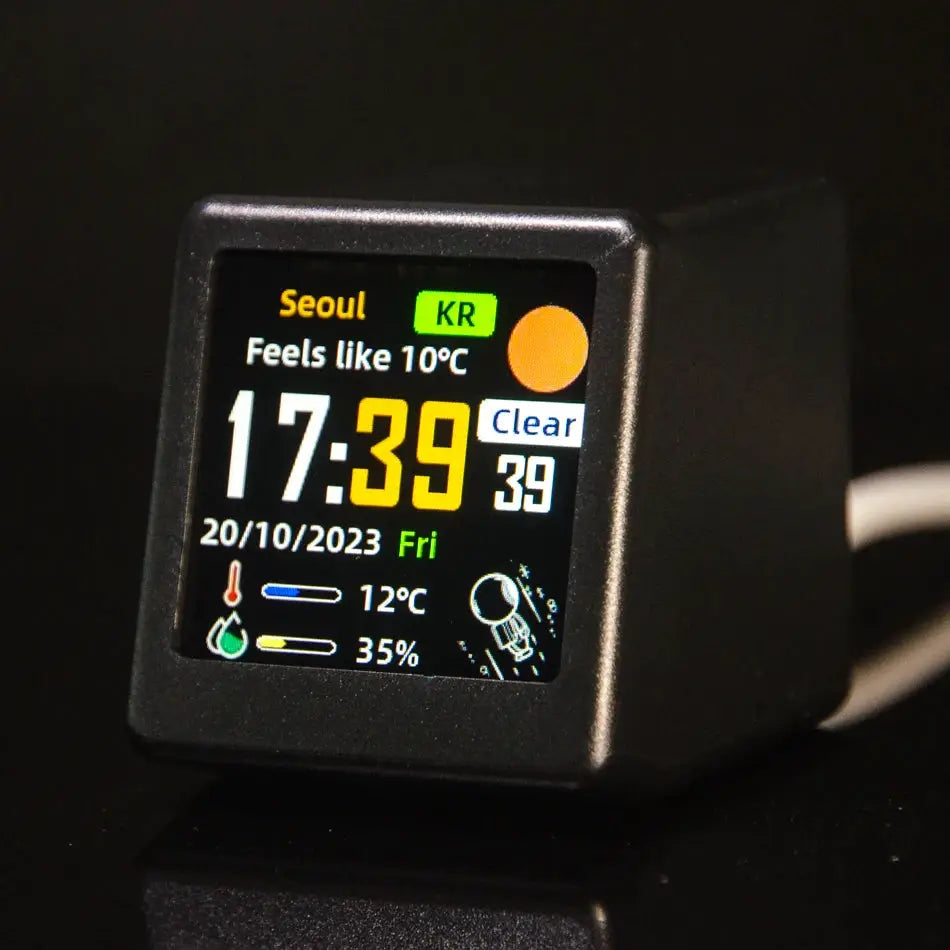 Small Portable Smart Wifi Weather Station Display Weather Temperature Humidity Time Alarm Clock Desktop Decoration from PriceLows™