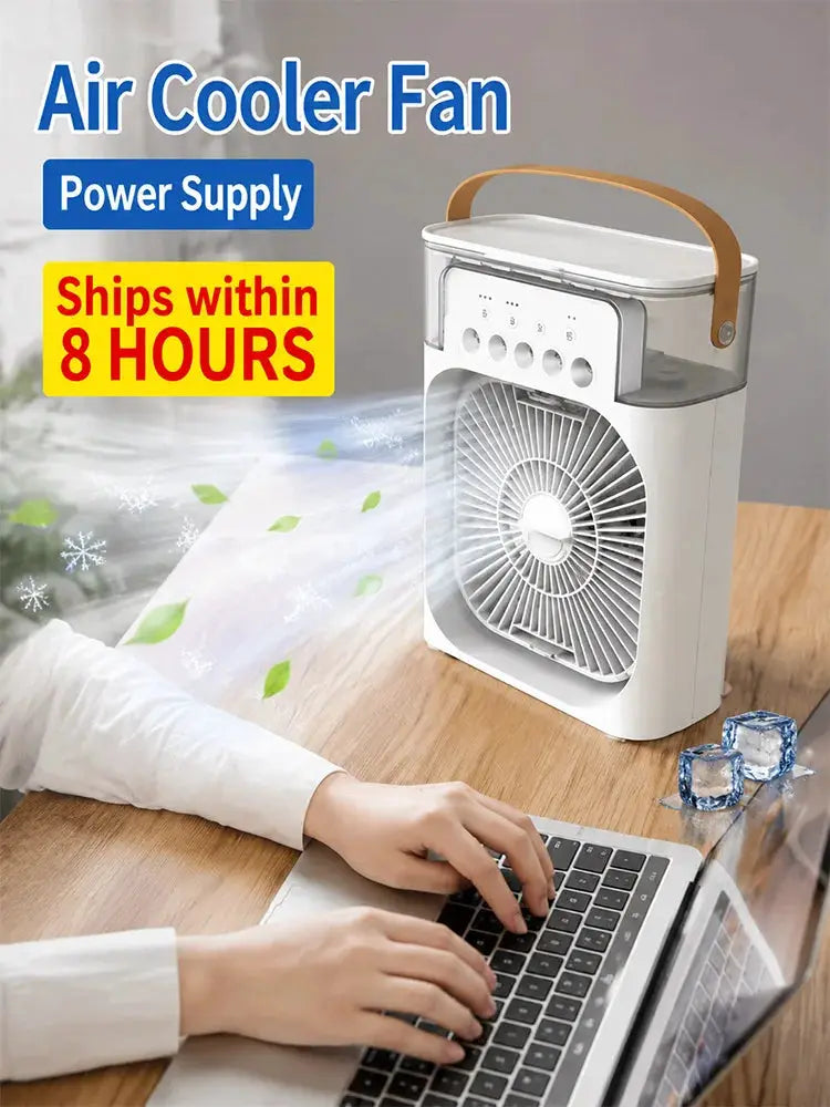 Portable Cooling Mist Fan | U S B Powered | Desktop Acrylic Design