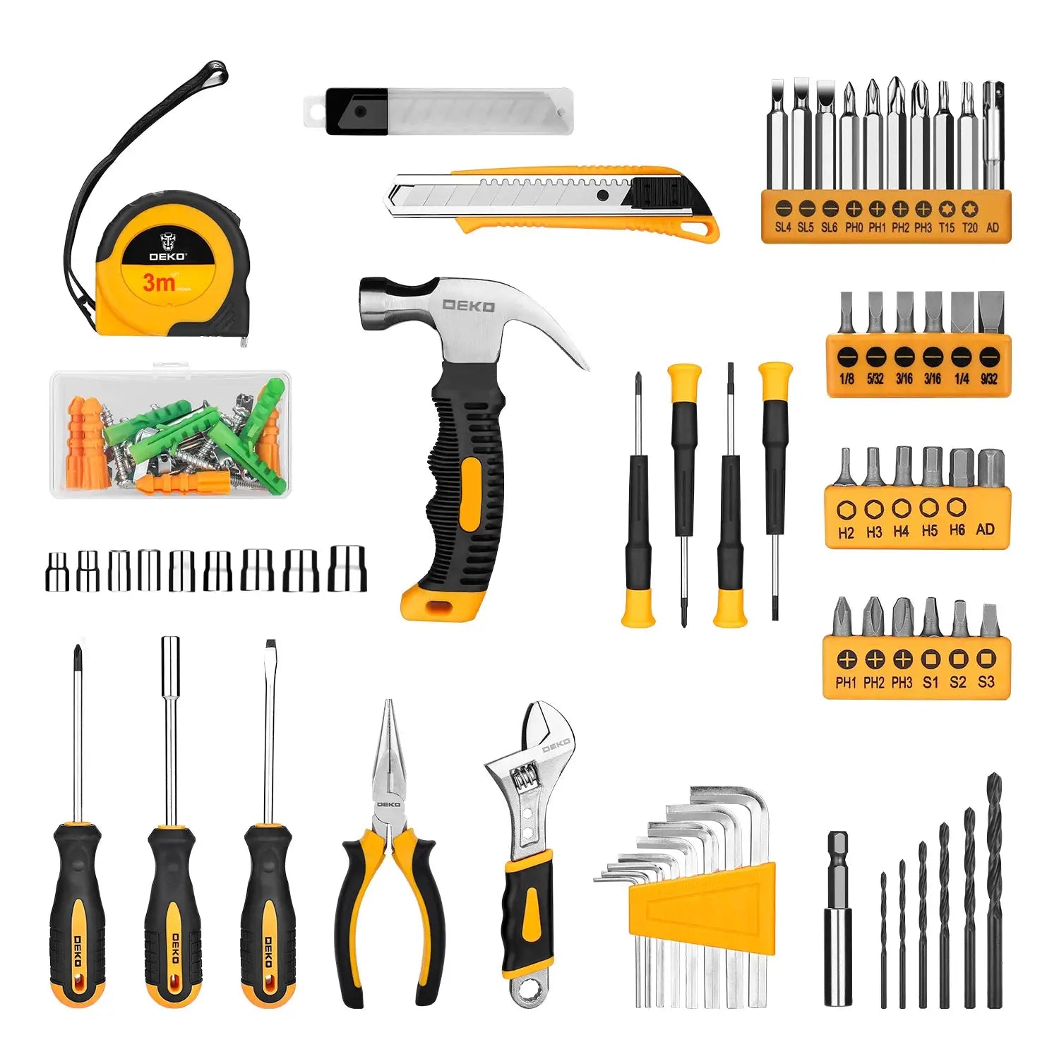 DEKO Household Hardware Tool Box 126PCS Tool Set with 8V Cordless Drill Electrician's Hardware Set Car Repairing Tools Woodwork from PriceLows™