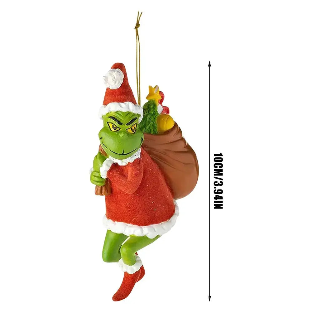Christmas Tree Ornaments | 2D Acrylic | Green Monsters | 18 Piece Set