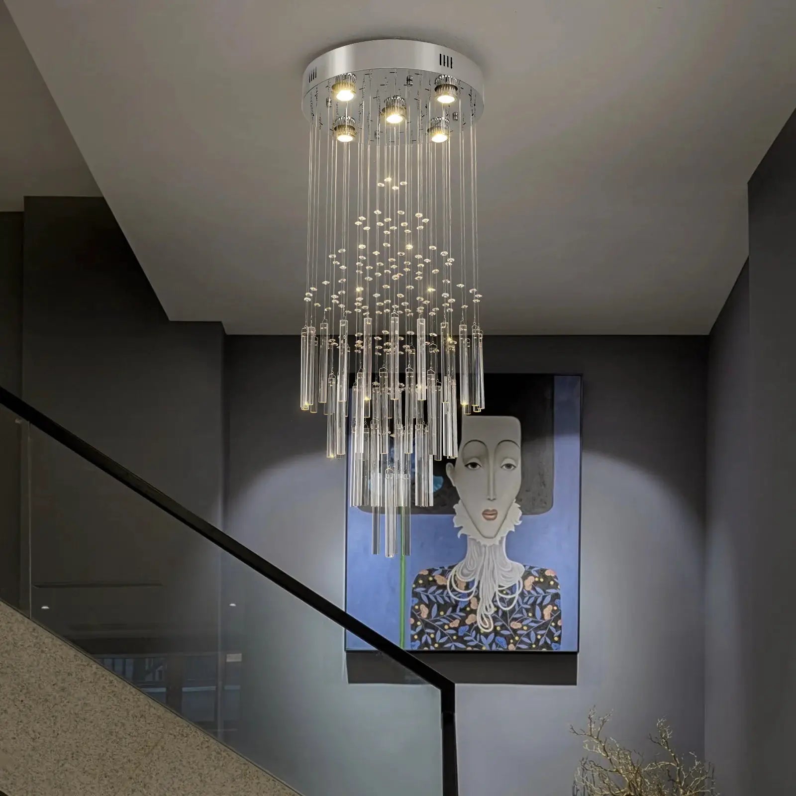 VETRULUS Crystal Ceiling Chandelier Luxury Home Decor Living Room Bedroom Pendant Lights Lustre Lighting Fixture Ceiling Lamps from PriceLows™