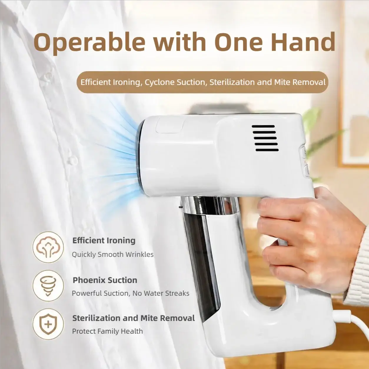 Steaming Vacuum Iron | 1200W Power | Dual Wet Dry Use