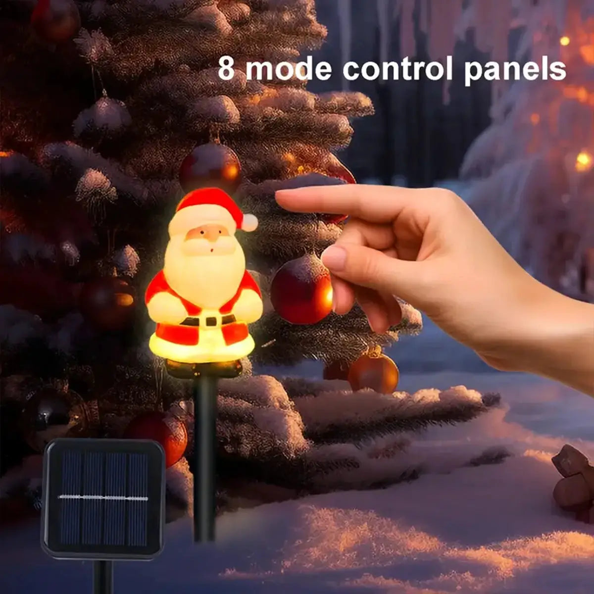 Solar Pathway Stake Lights | Santa Claus Shape | Auto Light Sensor | 5 Pack