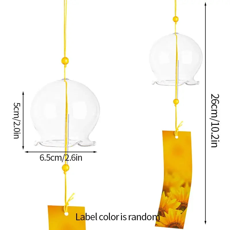 Japanese Windchime Huling Landscape Bell Glass Crystal Bell Wind Hanging Ornament Garden Landscape Japanese Wind Bell Decor 후우링 from PriceLows™
